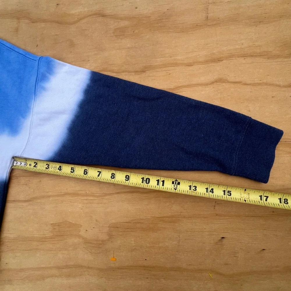 Gap Kids Blue Tie Dye Logo Pullover Hoodie Sweatshirt Boys Size XL 12-14